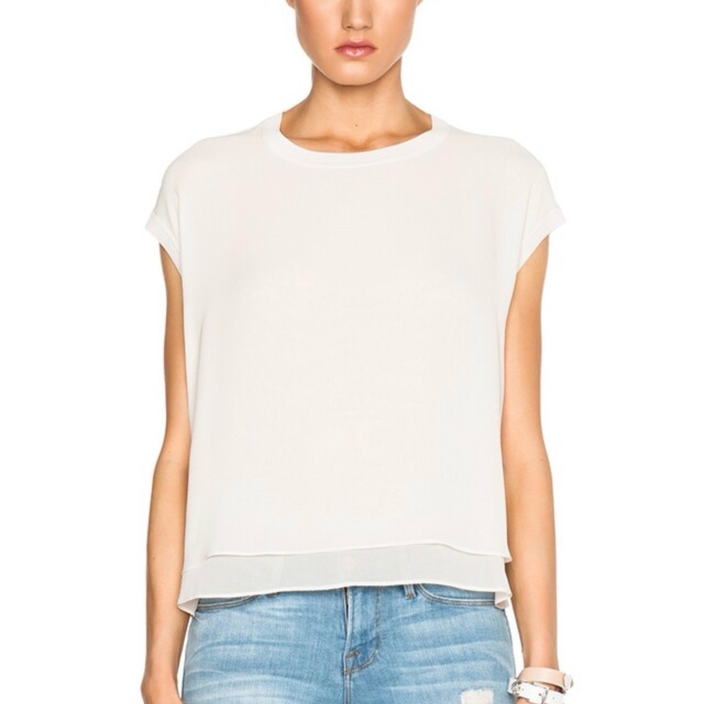 Rag & Bone Daria Silk Top color Crystal Rose (light pink)